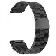 РЕМЕШОК FENIX 8 - 51 ММ | FENIX 7X PRO | FENIX 7X | FENIX 6X | FENIX 5X PLUS | FENIX 5X | FENIX 3 - МИЛАНСКАЯ ПЕТЛЯ 26 MM BLACK | ЧЕРНЫЙ QUICKFIT 010-70000-92